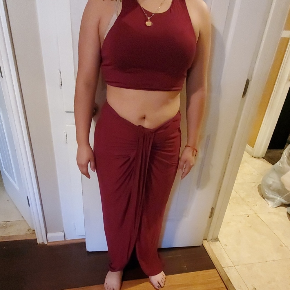 2 piece long dress